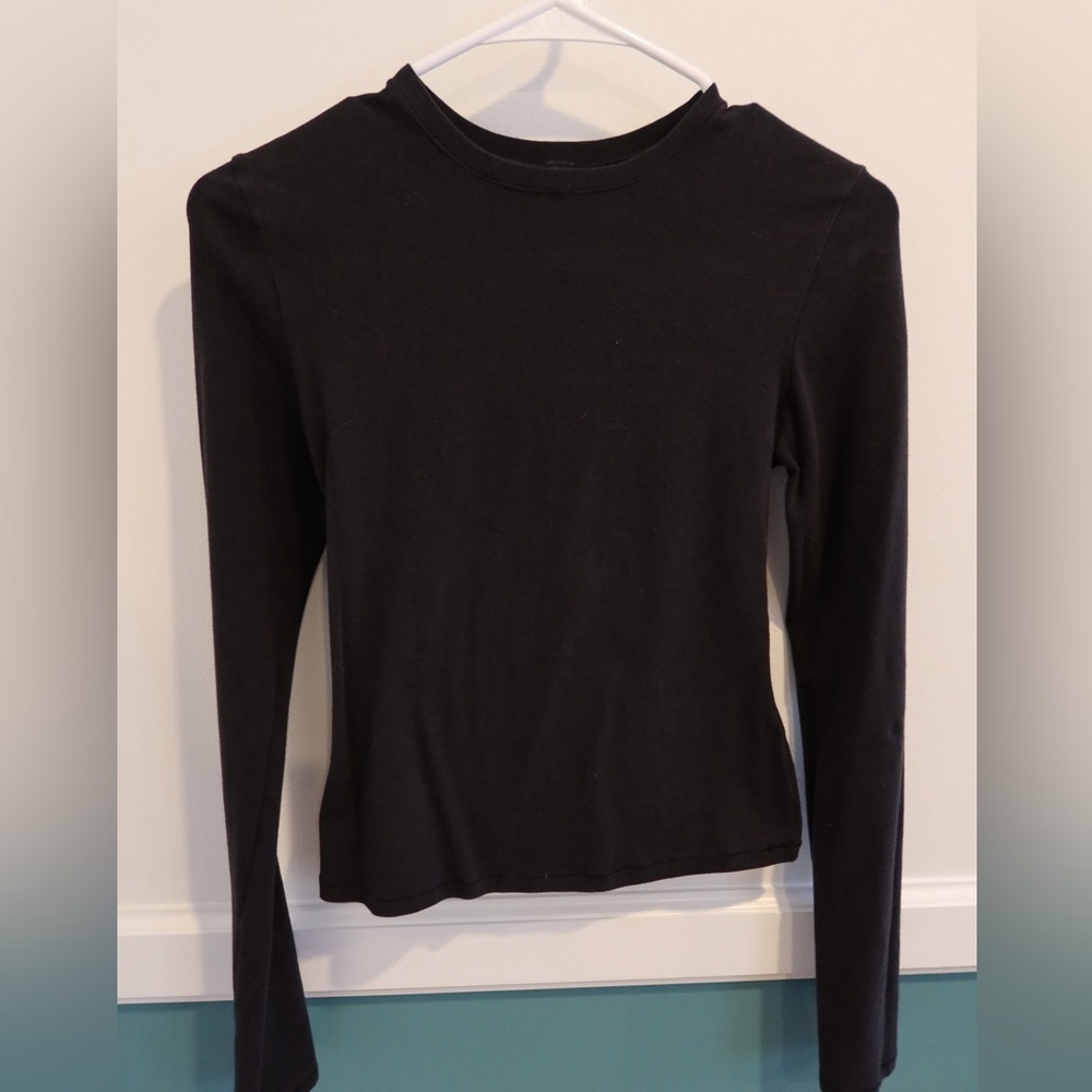 SKIMS Classic Black Long Sleeve T-Shirt